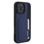 Hard Case Leather with Vertical Card Slot iPhone 16 Pro Max // Blue