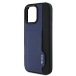 Hard Case Leather with Vertical Card Slot iPhone 16 Pro Max // Blue