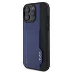 Hard Case Leather with Vertical Card Slot iPhone 16 Pro Max // Blue