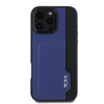 Hard Case Leather with Vertical Card Slot iPhone 16 Pro Max // Blue