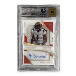 Ja'Marr Chase // 2021 Immaculate Collection Shadowbox Signatures // Rookie Card // LE #50/75 // BGS 8.5 Near Mint+ w/ 10 Auto Grade