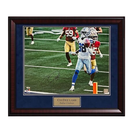 CeeDee Lamb // Dallas Cowboys // Autographed Photograph + Framed