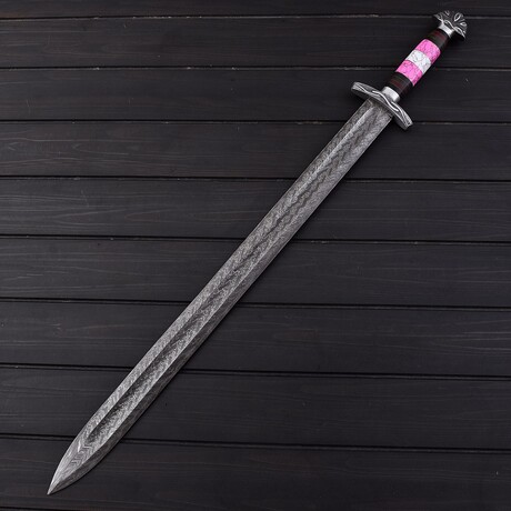 Mosaic Damascus Viking Sword