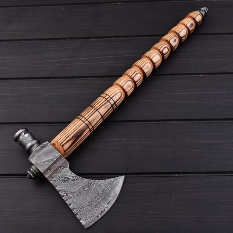 Damascus Smoking Pipe Tomahawk