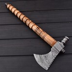 Damascus Smoking Pipe Tomahawk