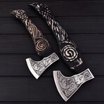 Carbon Steel Viking Axe Set // Set of 2