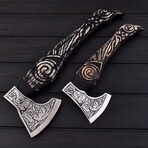 Carbon Steel Viking Axe Set // Set of 2