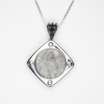 Muonionalusta Meteorite Pendant with 18" Sterling Silver Chain