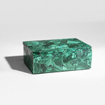 Genuine Large Polished Malachite Jewelry Box // v.2