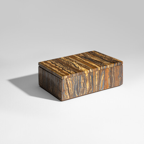 Genuine Polished Tiger's Eye Jewelry Box // v.1