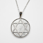 Muonionalusta Meteorite Star of David Pendant with 18" Sterling Silver Chain // 8.1 g