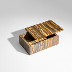 Genuine Polished Tiger's Eye Jewelry Box // v.1