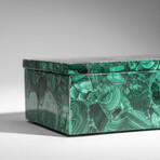 Genuine Large Polished Malachite Jewelry Box // v.2