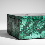 Genuine Large Polished Malachite Jewelry Box // v.1