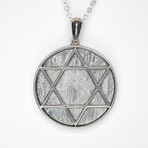 Muonionalusta Meteorite Star of David Pendant with 18" Sterling Silver Chain // 8.1 g