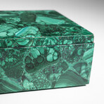 Genuine Large Polished Malachite Jewelry Box // v.2