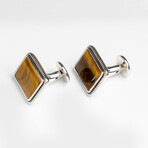 Genuine Tigers Eye Cufflink // v.1