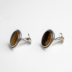 Genuine Tigers Eye Cufflink // v.2