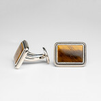 Genuine Tigers Eye Cufflink // v.1