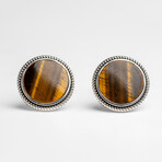 Genuine Tigers Eye Cufflink // v.2