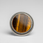 Genuine Tigers Eye Cufflink // v.2