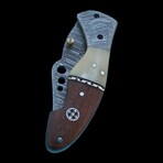 7.5'' Handmade Liner Lock Knife // Handmade Bone And Rosewood Handle