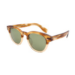 Men's Oliver Peoples OV5413SU 167452 Round Sunglasses // Light Brown + Green