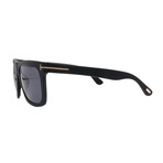 Men's Tom Ford FT0513-02D Square Sunglasses // Matte Black + Dark Grey