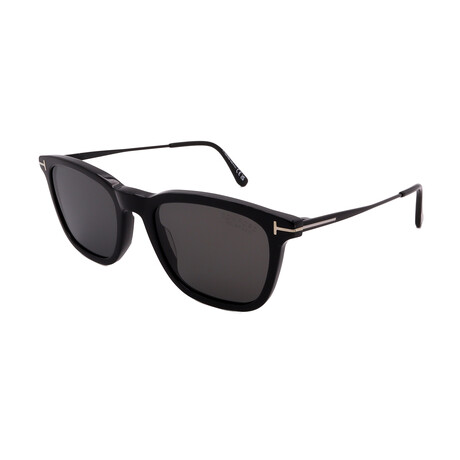 Men's Tom Ford FT0625/S 01D Square Sunglasses // Black + Grey Polarized