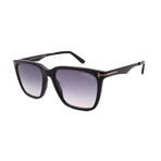 Men's Tom Ford FT0862/S 01B Square Sunglasses // Black + Grey Gradient