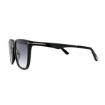 Men's Tom Ford FT0862/S 01B Square Sunglasses // Black + Grey Gradient