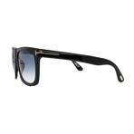 Men's Tom Ford FT0513/S 01W Square Sunglasses // Black + Blue Gradient