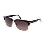 Men's Tom Ford FT0367/S 01D Square Sunglasses // Black Gold + Brown