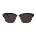 Men's Tom Ford FT0367/S 01D Square Sunglasses // Black Gold + Brown