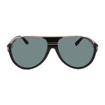 Men's Tom Ford FT0334/S 01P Aviator Sunglasses // Black Gold + Grey