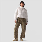 Women's Brandy Boxy Puffer Jacket // Pearl (XS)