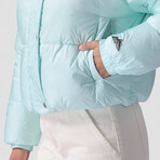 Women's Brandy Boxy Puffer Jacket // Icy (M)