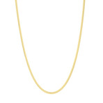 14K Yellow Gold Oval Snake Chain Necklace // 2.6mm // 18"