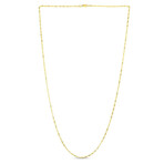 10K Yellow Gold Singapore Chain Necklace // 1.5mm // 18"