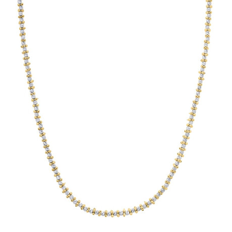 14K Yellow Gold Pallina Bead TT Chain Necklace // 18"