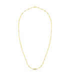 14K Yellow Gold Diamond Shape Mirror Chain Necklace // 3mm // 18"