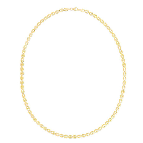 14K Yellow Gold Oval Link Chain Necklace // 3.8mm // 17"