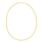 14K Yellow Gold Oval Link Chain Necklace // 3.8mm // 17"