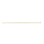 14K Yellow Gold Heart Link Chain Bracelet // 3.2mm // 7"