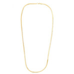 14K Yellow Gold Beveled Herringbone Chain Necklace // 1.5mm // 18"