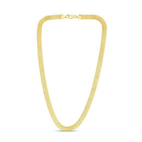 14K Yellow Gold Bismark Chain Necklace // 7mm // 18"