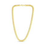 14K Yellow Gold Bismark Chain Necklace // 7mm // 18"