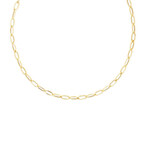 14K Yellow Gold Hexagon Link Chain Necklace // 5mm // 18"