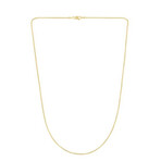 14K Yellow Gold Popcorn Chain Necklace // 1.3mm // 18"