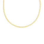 14K Yellow Gold Oval Link Chain Necklace // 3.8mm // 17"